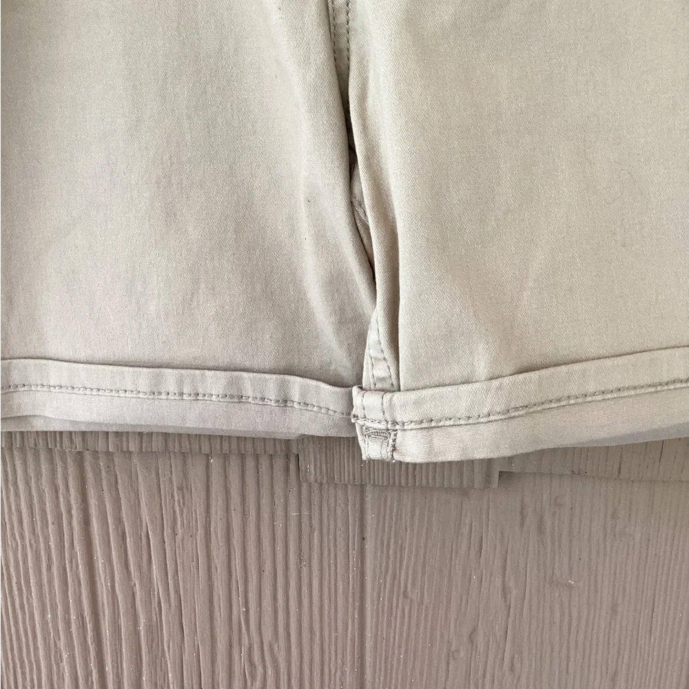Wallflower Shorts Tan Beige Folded Hem 5 Pocket Zipper Logo Buttons 16